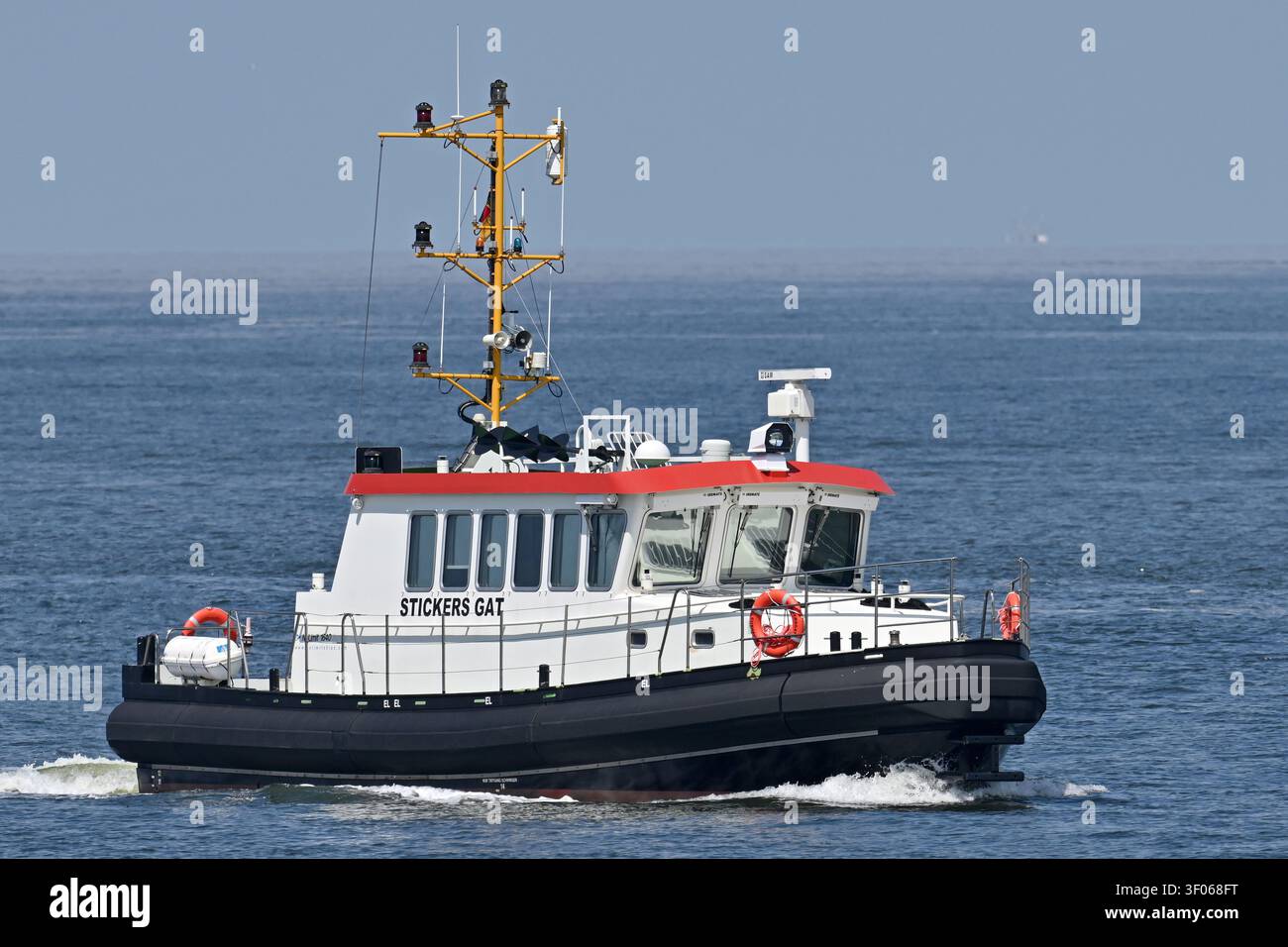 Sounding ship STICKERS GAT off Cuxhaven Stock Photo