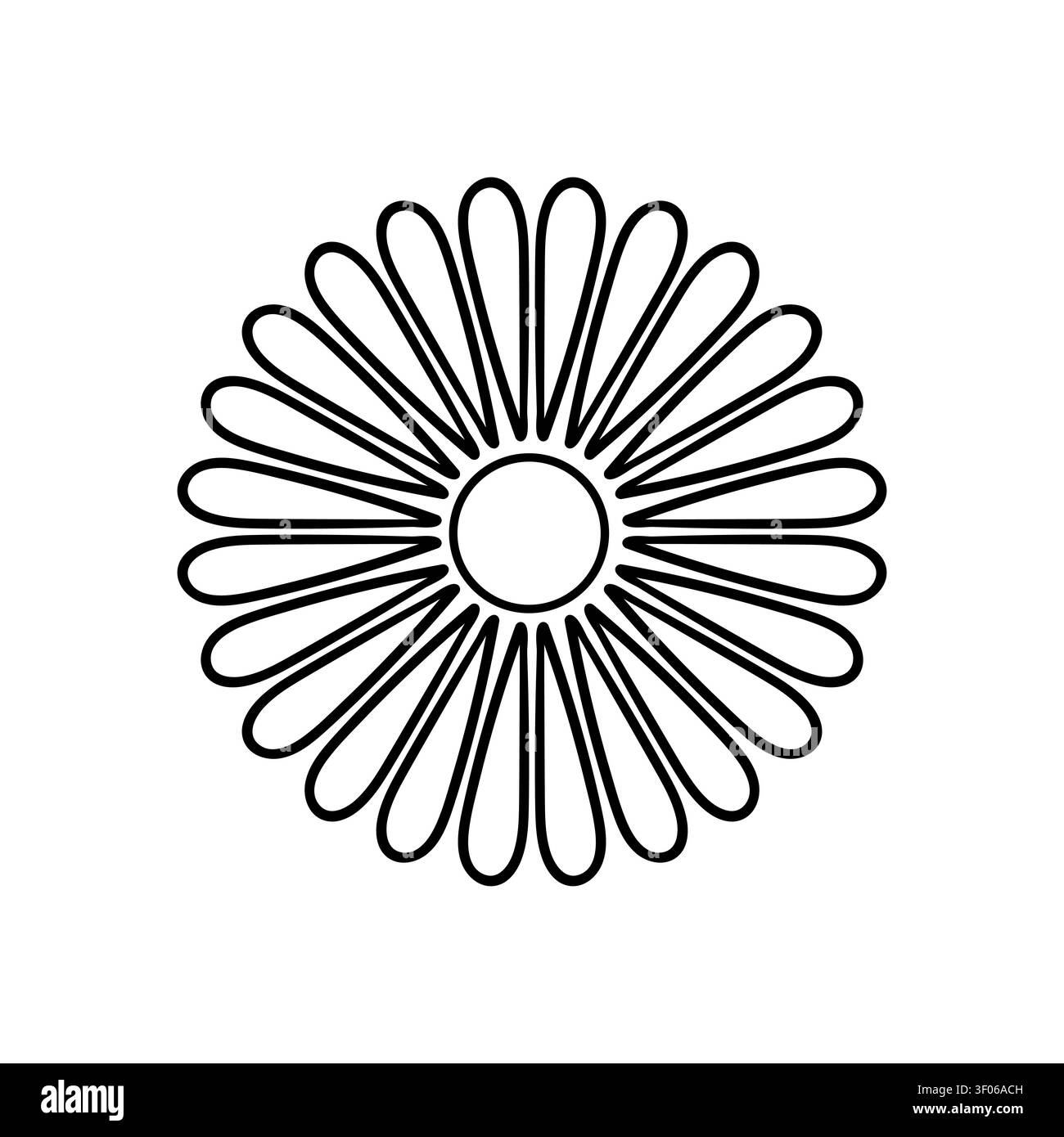 Monochrome sun icon. Abstract sun with segmented rays, isolated on white background. Simple design element Stock Vector