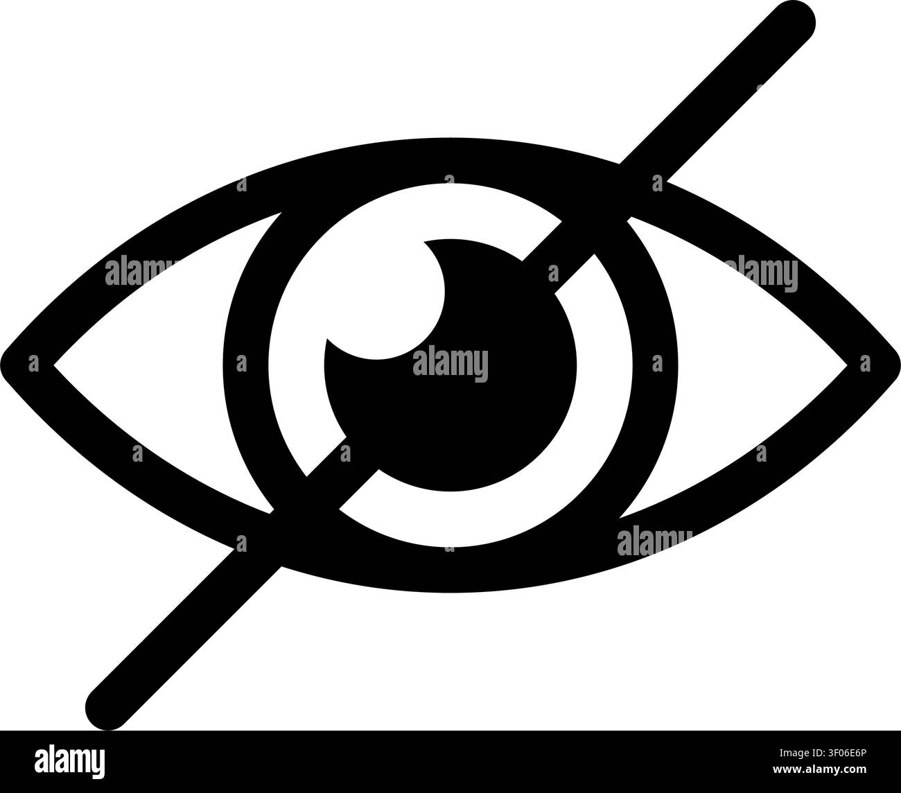 Sensitive eye icon simple design Stock Vector