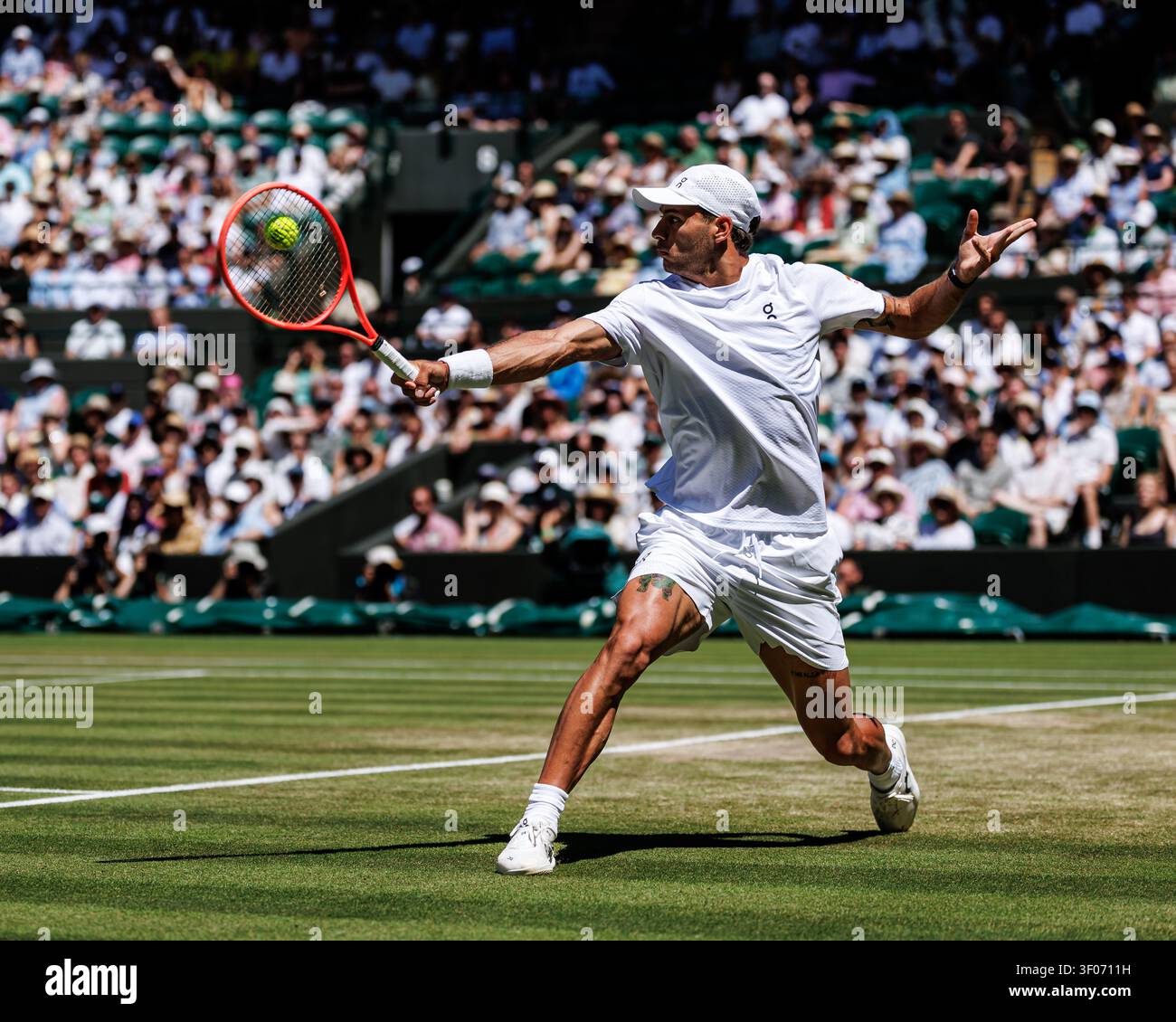 Wimbledon, England. 06 Jul 2026: Flavio Cobolli (ITA) during Wimbledon ...