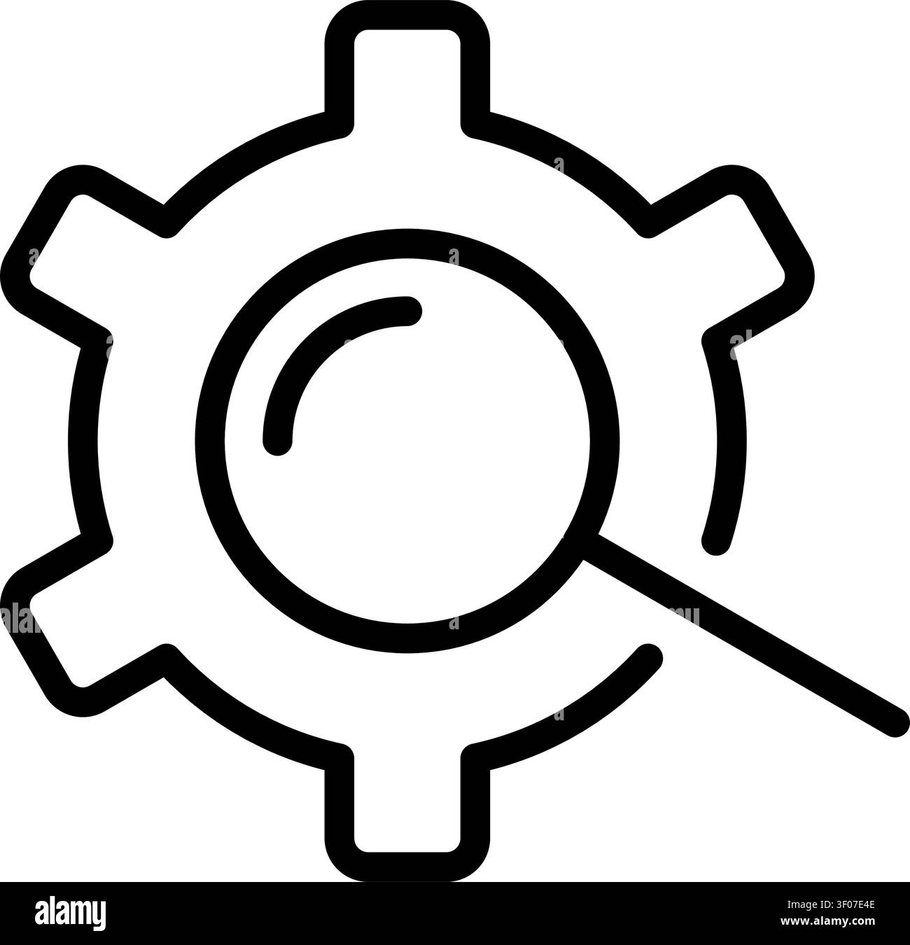 Gear search settings icon symbol Stock Vector