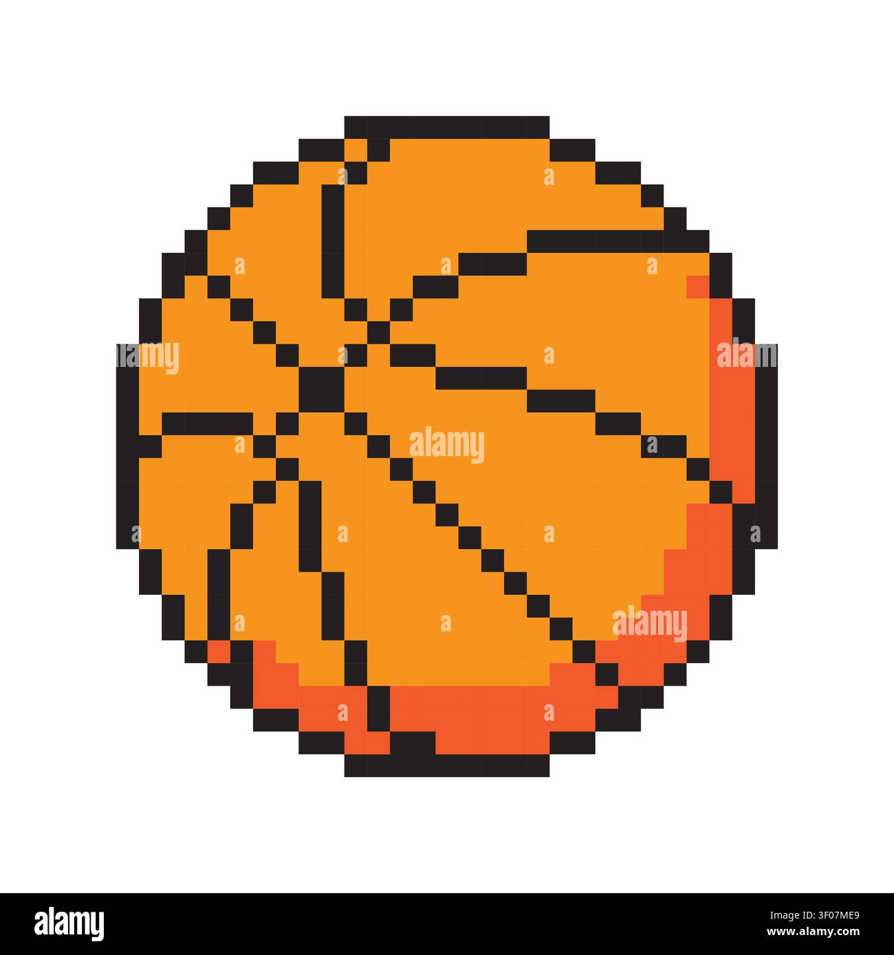 Basketball pixel ball icon symbol Stock Vector