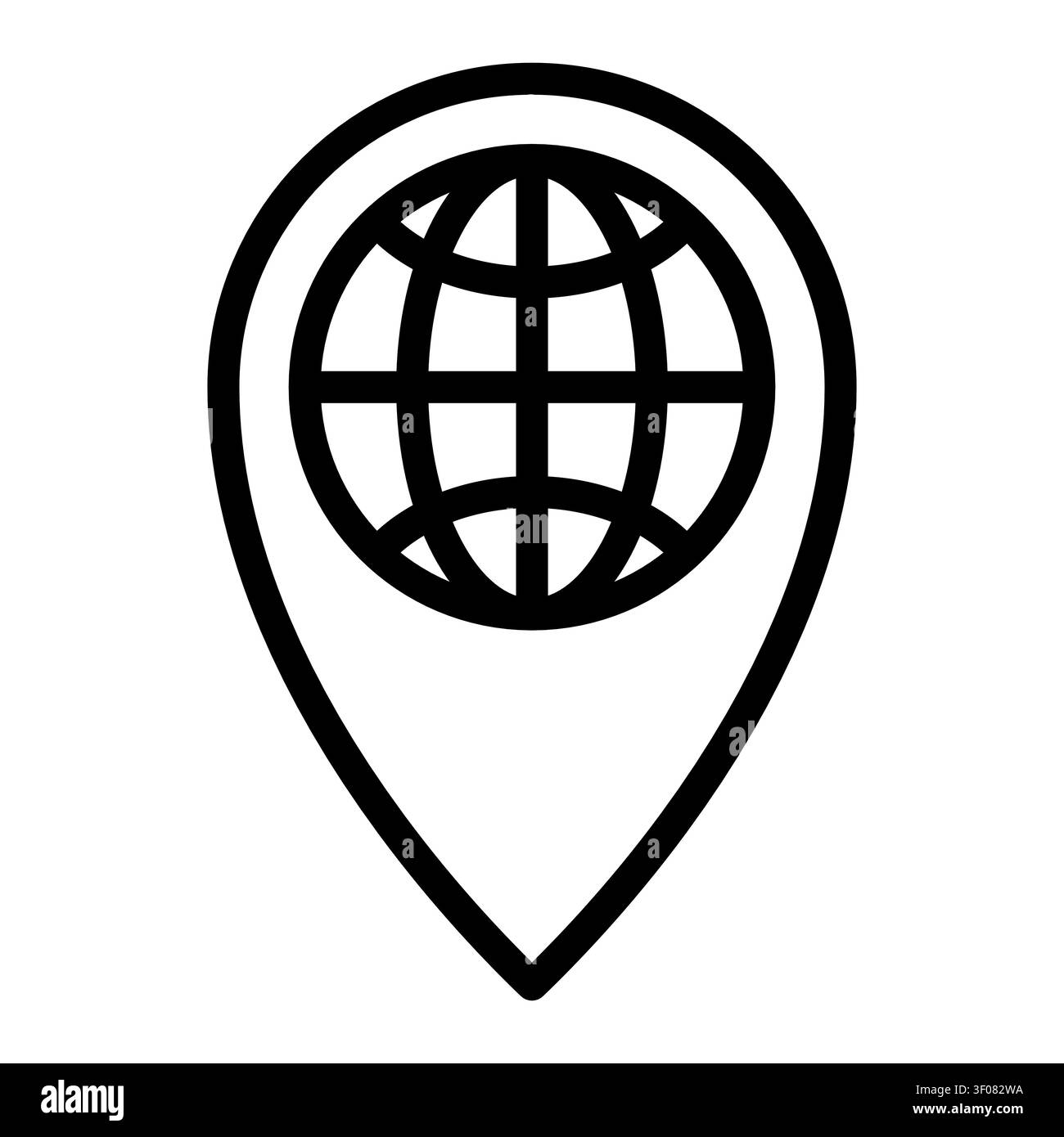 Globe planet with pin icon Stock Vector
