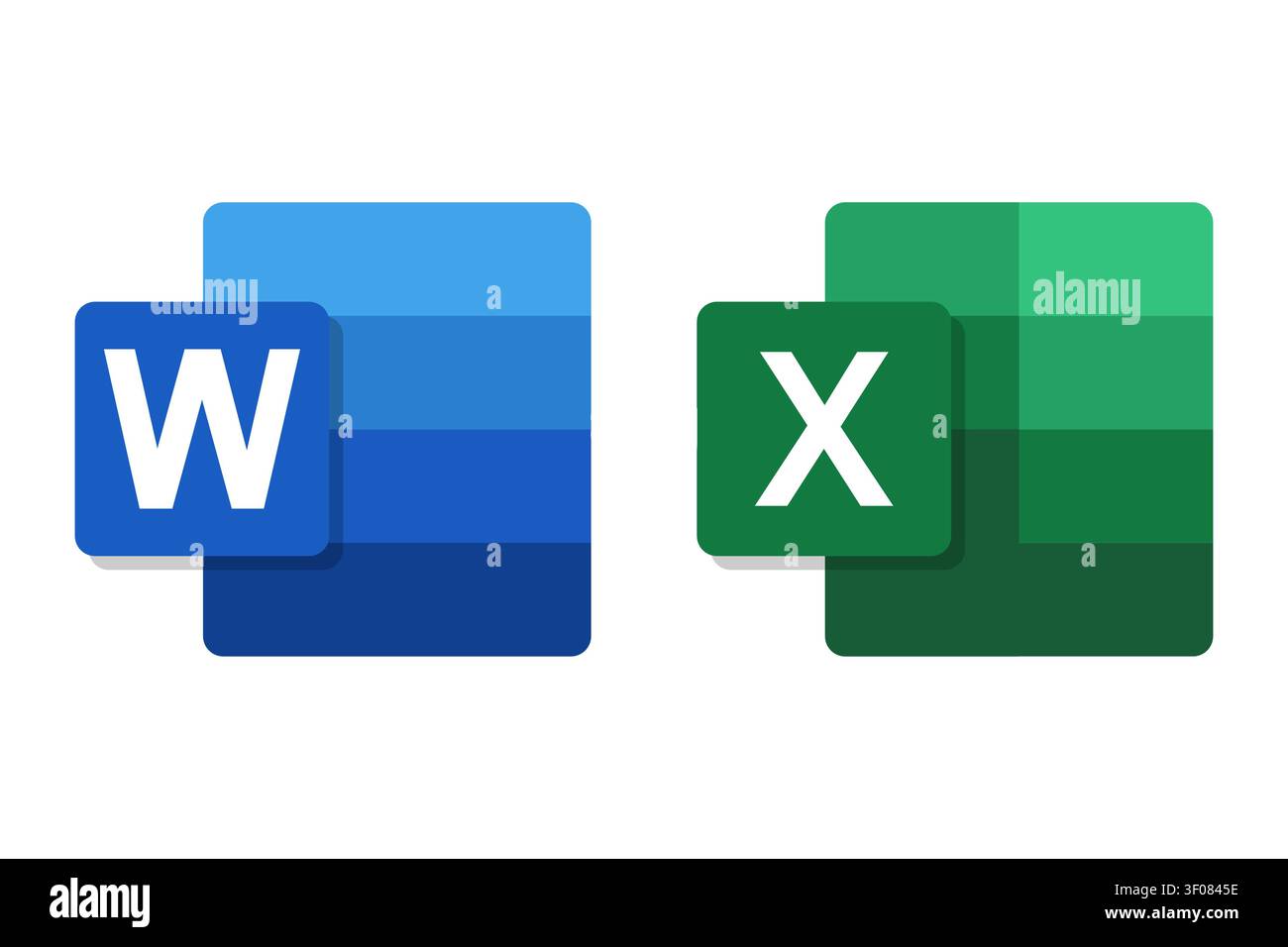 Microsoft apps programs sign icon set Stock Vector