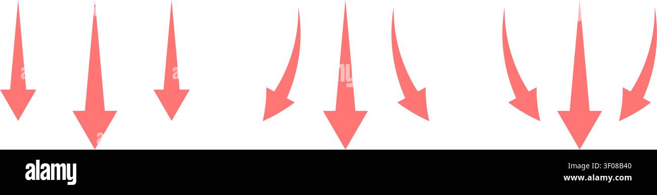 Airflow wave arrows icon set Stock Vector