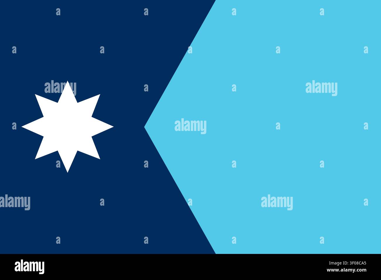 Minnesota State Flag with North Star. Modern Flat Vector Stock Vector