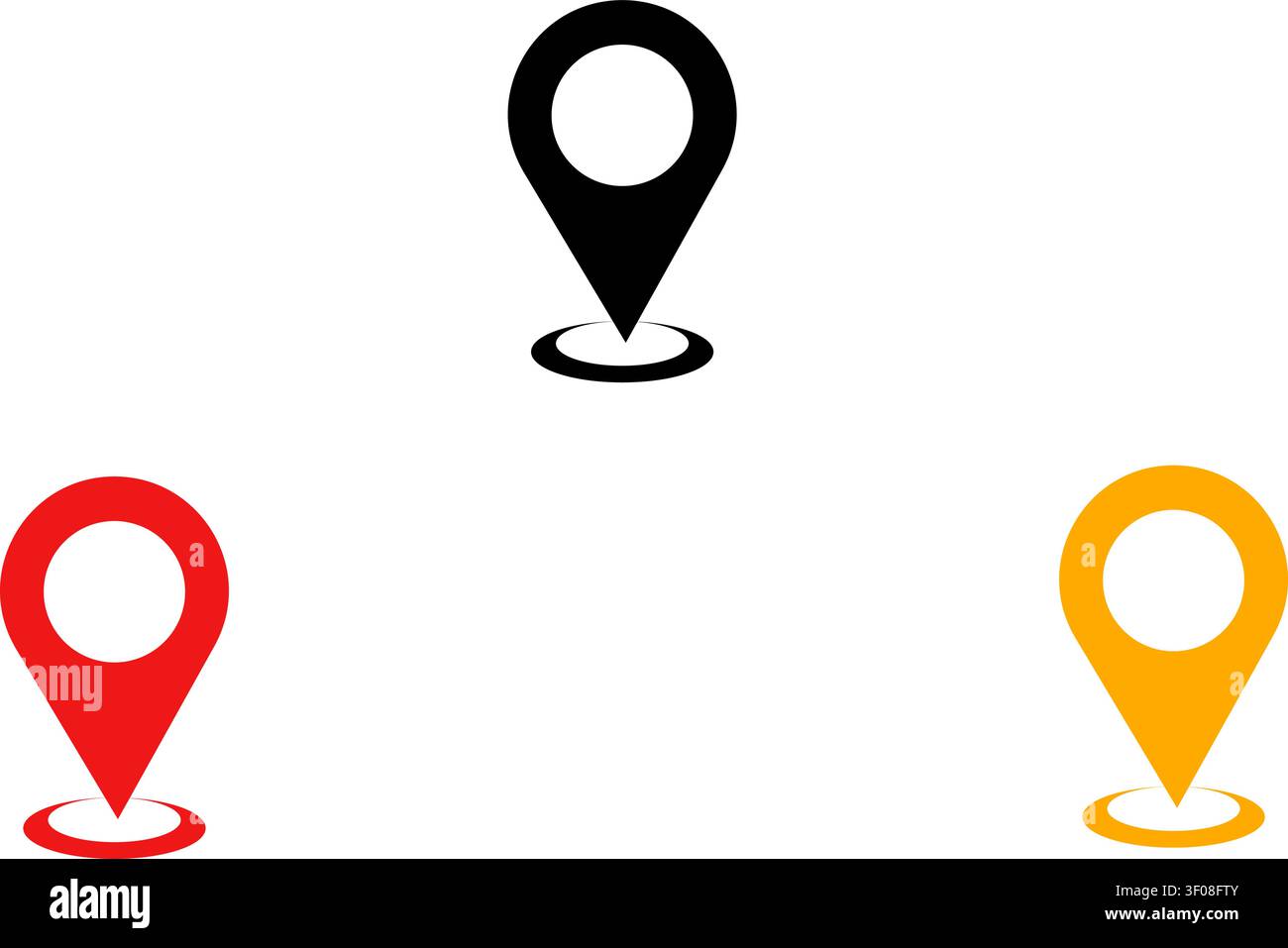 Map Markers Icons Set. Stock Vector