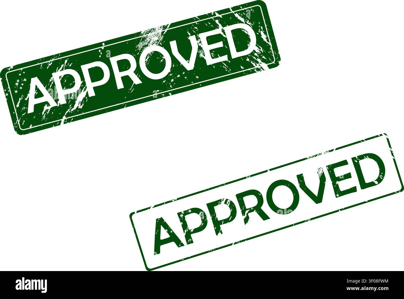 Approved Rubber Stamps on Transparent Background. Stock Vector