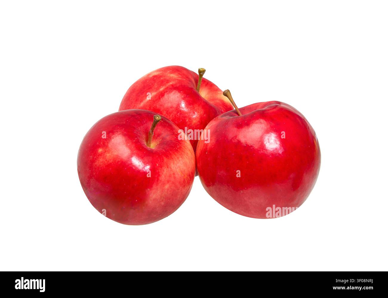 Red Apples Isolated on a white background, with clipping path. Stock Photo