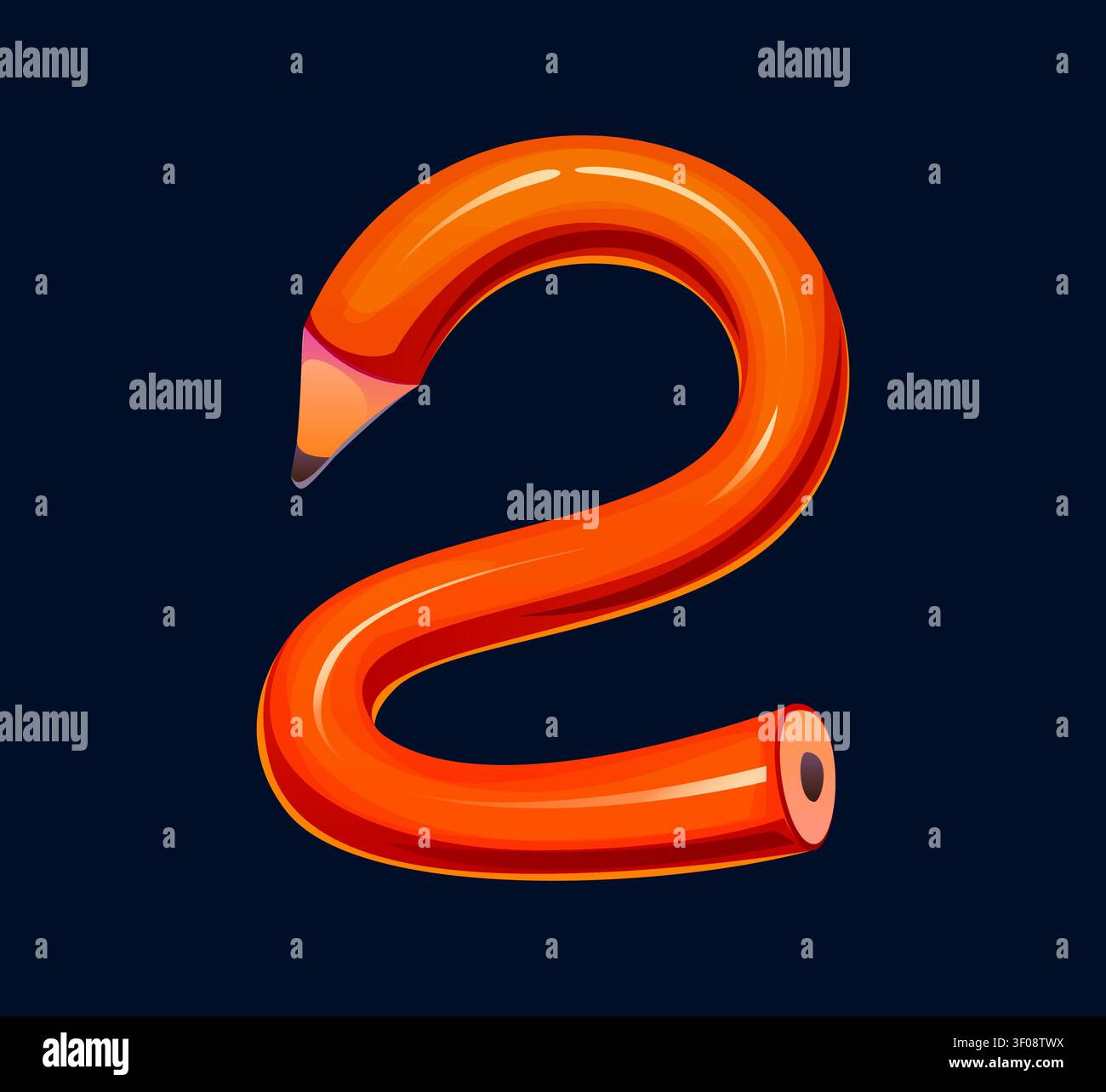 School font number 2 for education type Stock Vector