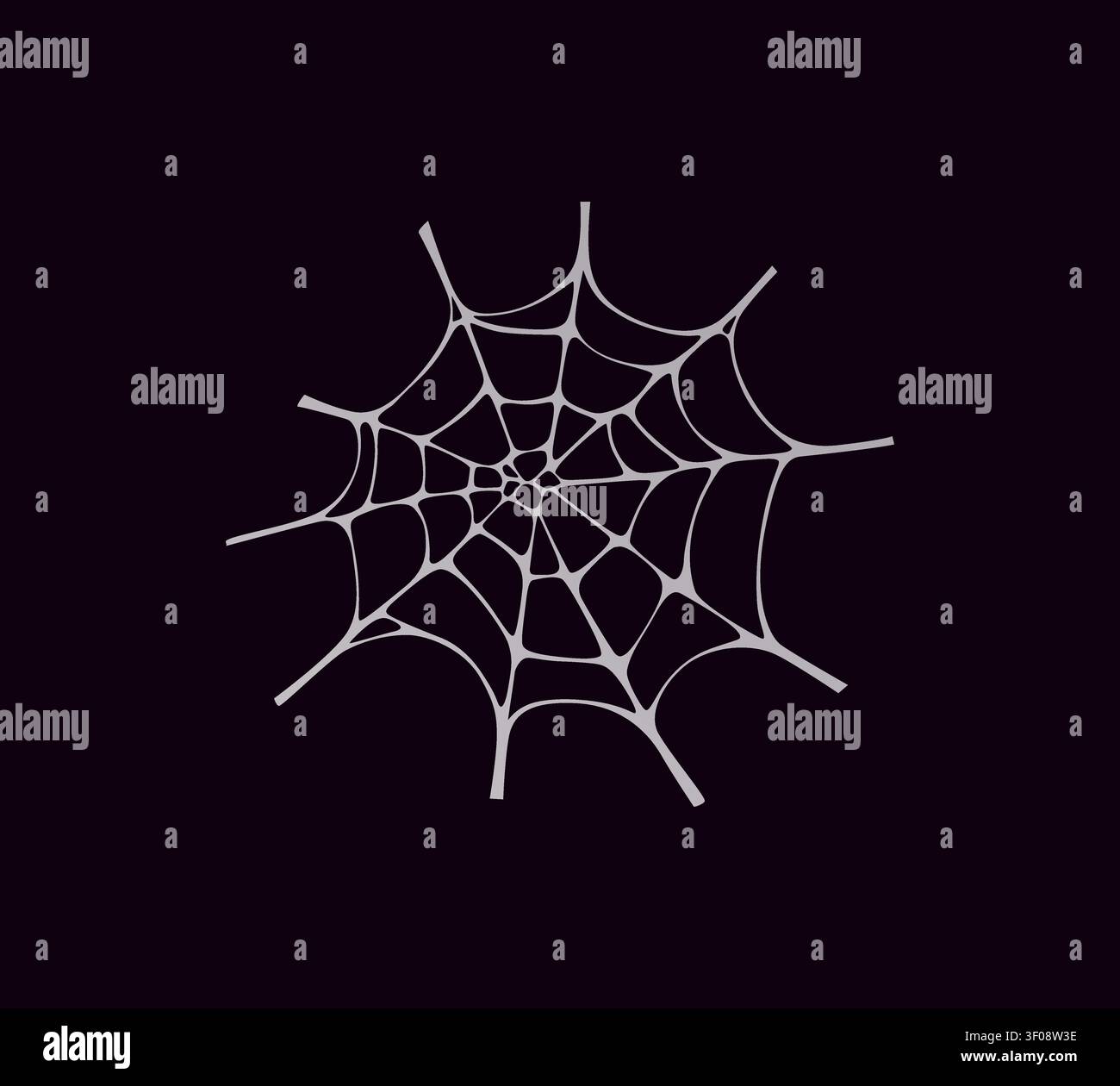 Halloween cobweb spiderweb with spider web threads Stock Vector