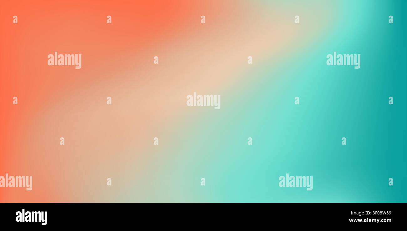 Teal orange pastel gradient texture background Stock Vector