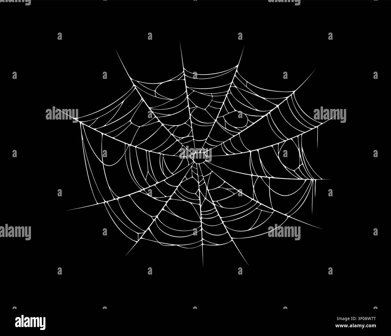 Halloween cobweb spiderweb with stretched threads Stock Vector