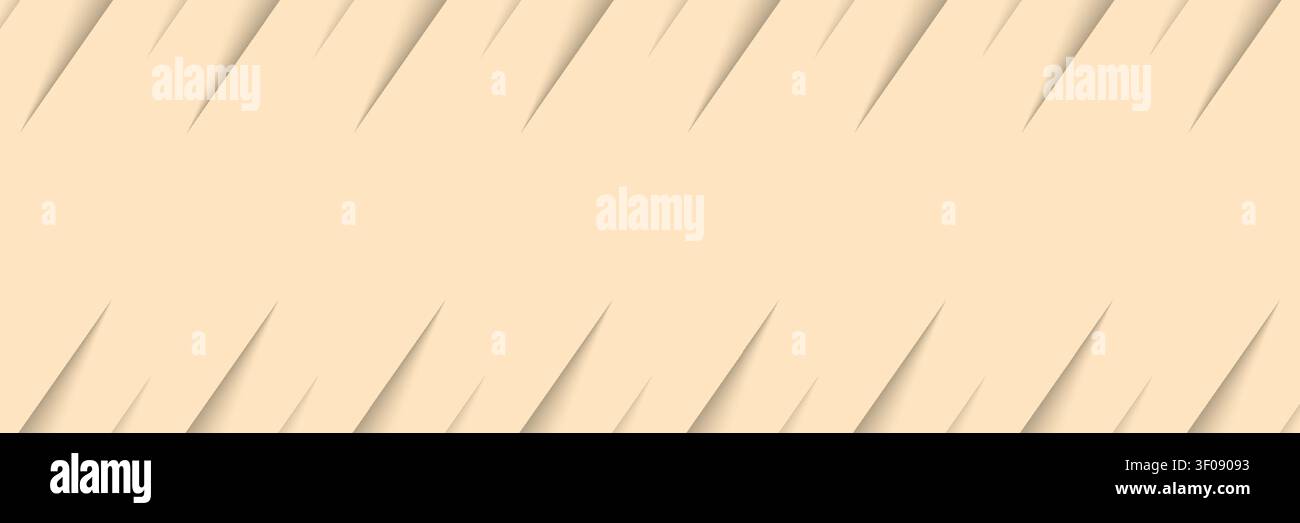 horizontal cutting beige background with shadow for design. Stock Vector