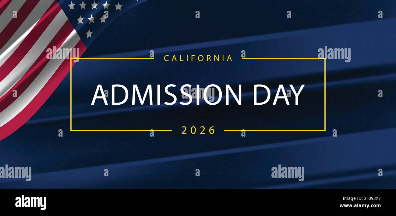 Celebrating the Future California Admission Day 2026 Stock Vector