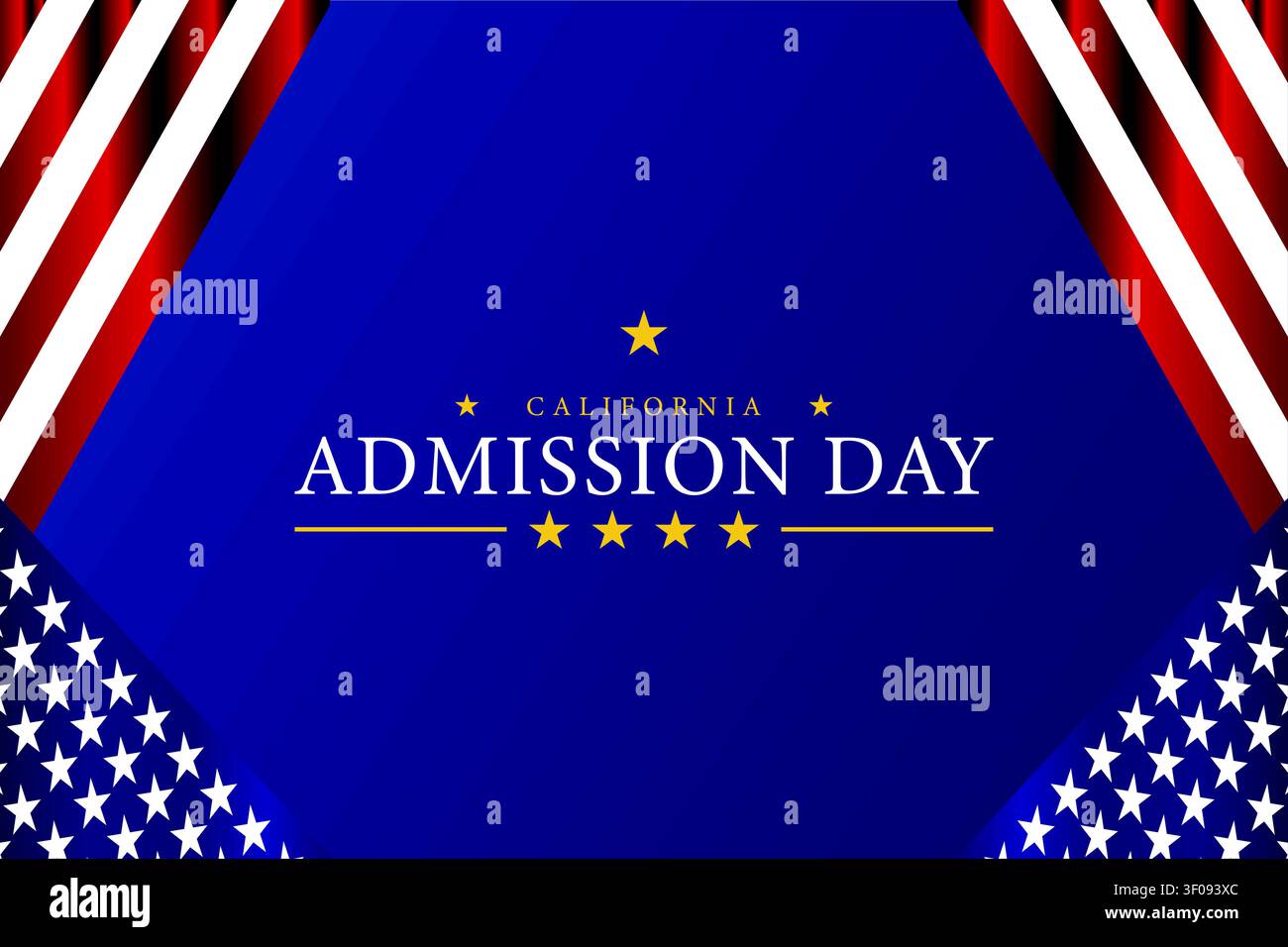 176 Years of Statehood California Admission Day Festivities Stock Vector