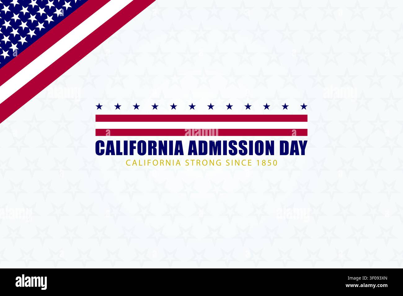 California Admission Day Honoring the Golden State Legacy Stock Vector