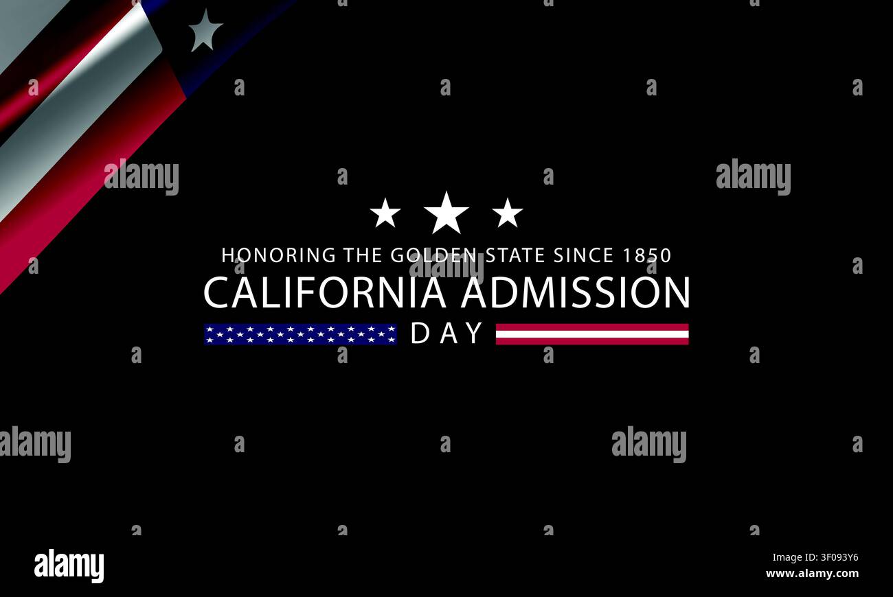California Admission Day Remembering the Path to Statehood Stock Vector
