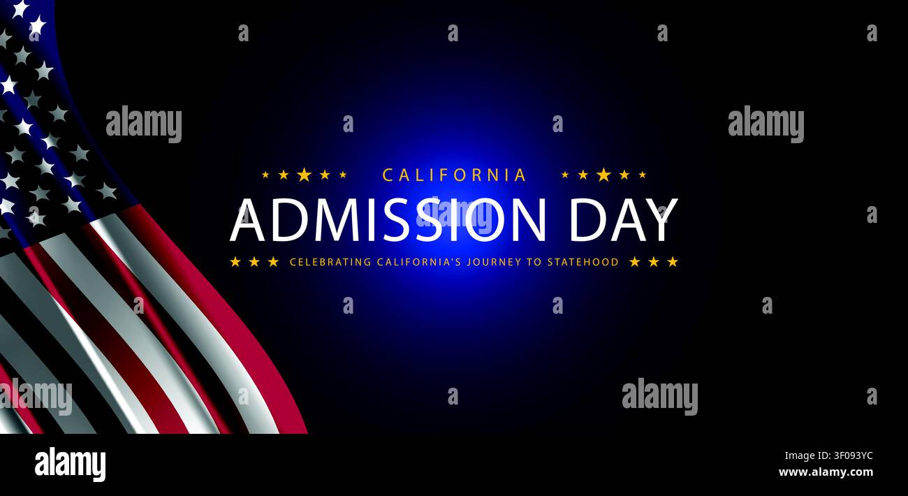 California Admission Day A Tribute to Statehood Stock Vector