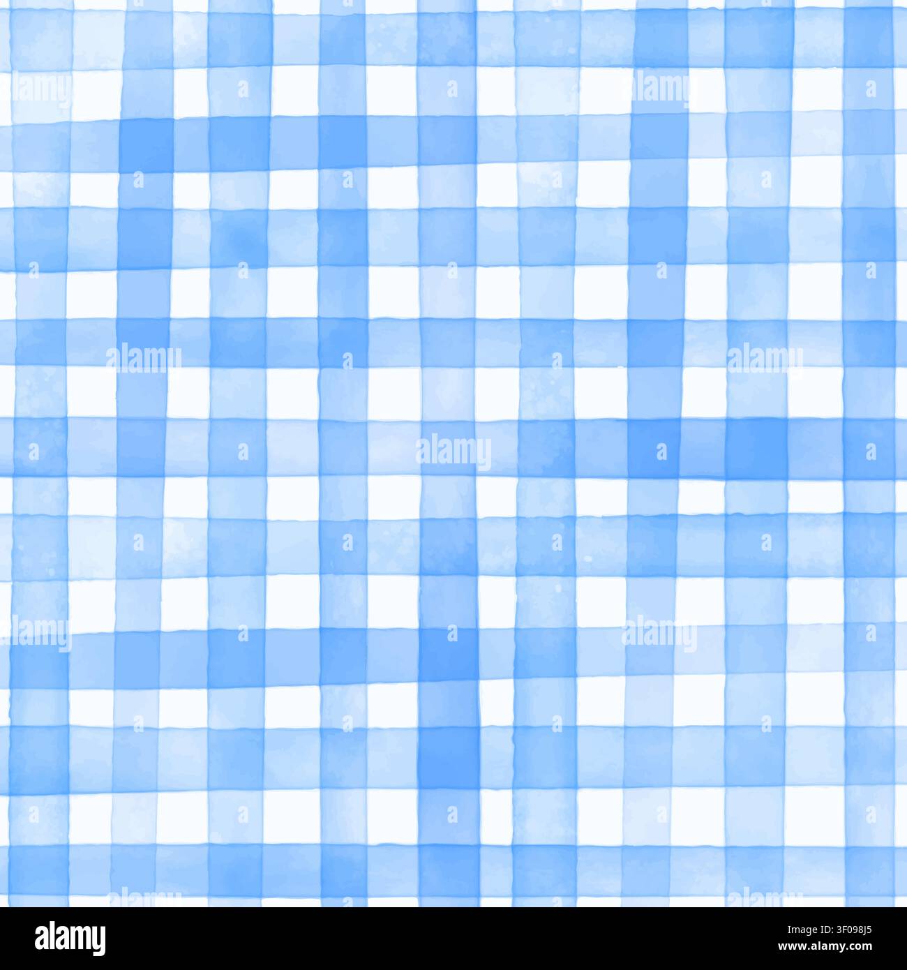 Watercolour background with a hand painted checked pattern design Stock Vector