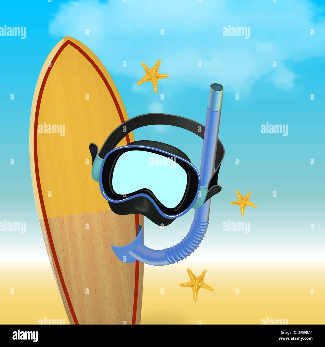Tropical vacation ad banner template Stock Vector