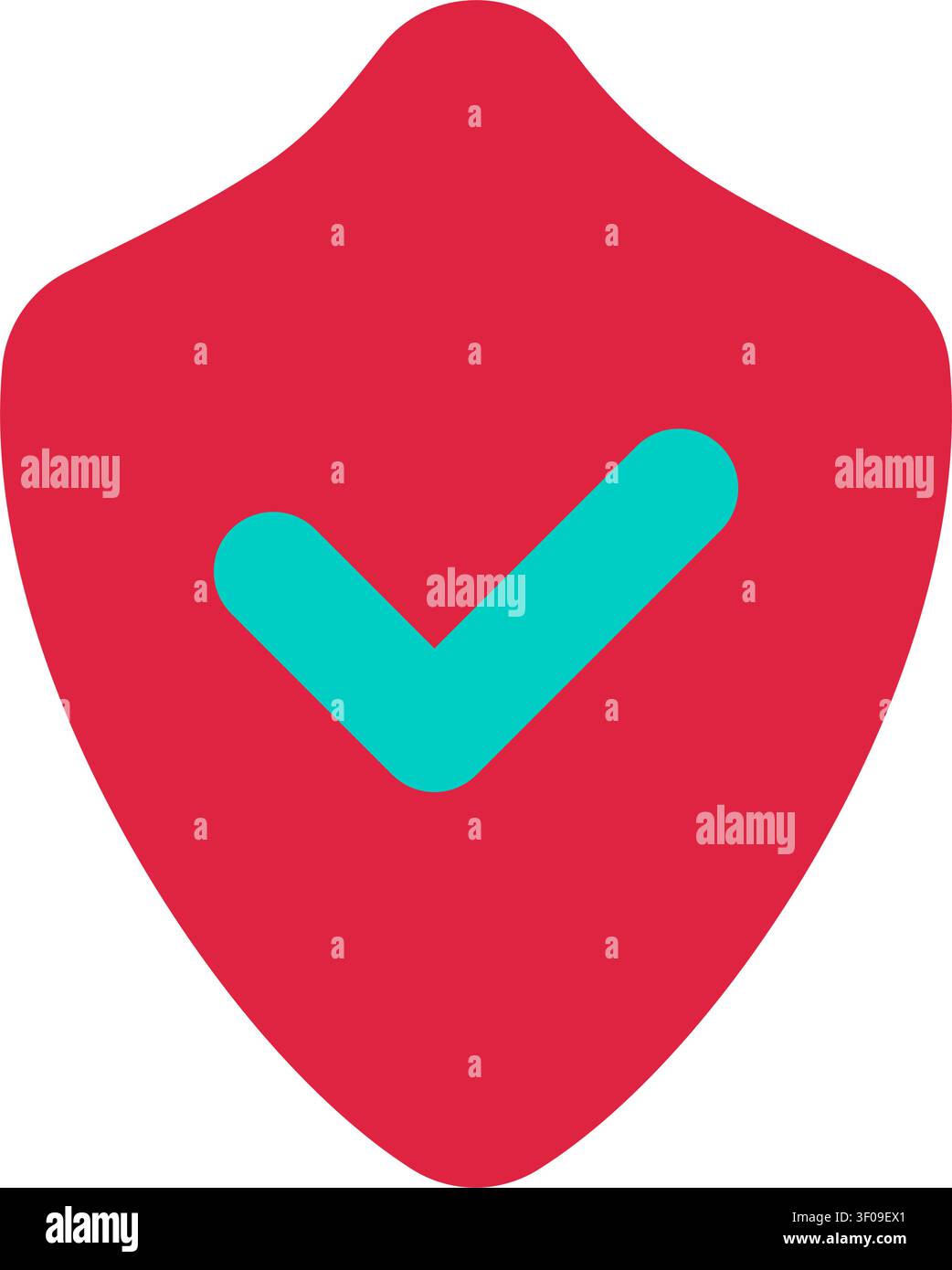 Security shield check icon symbolizing verified protection, trusted cybersecurity, secure authentication, successful validation, privacy, and digital Stock Vector