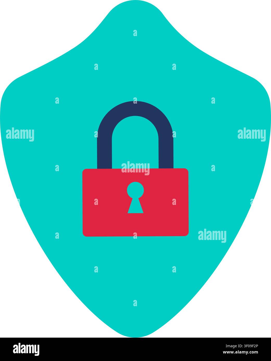 Secure shield icon symbolizing cybersecurity, data protection, privacy, secure access, digital defense, encryption, and trusted online security for we Stock Vector