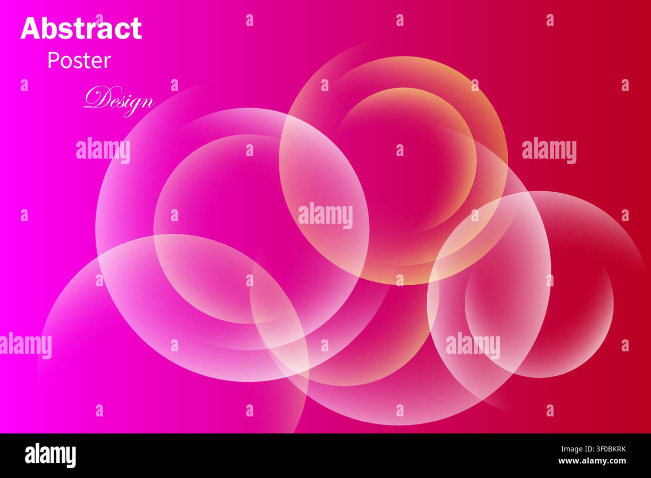 Abstract colorful gradient background with overlapping circles Stock Vector