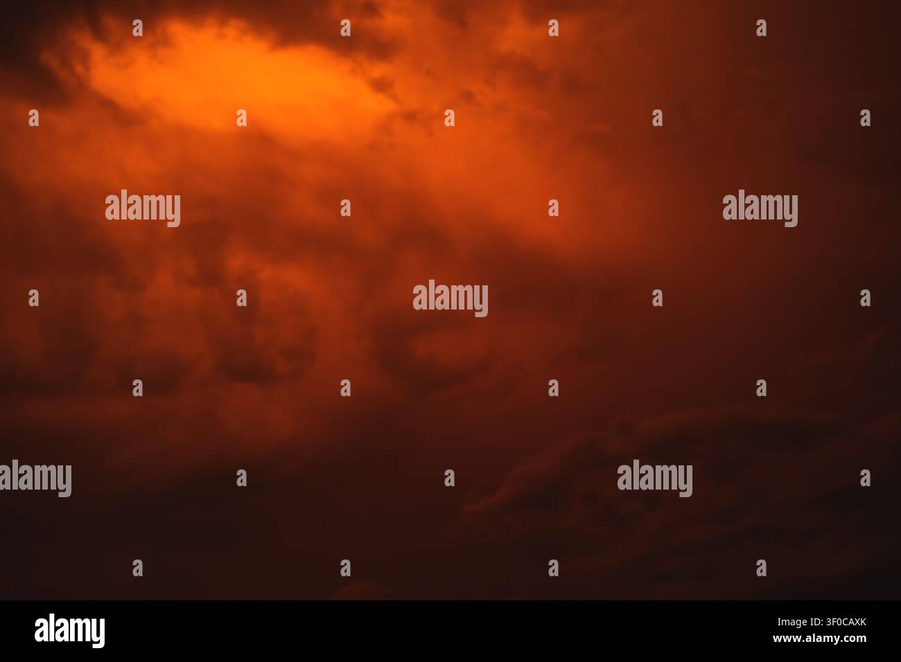 Blurred orange sunset sky background Stock Photo