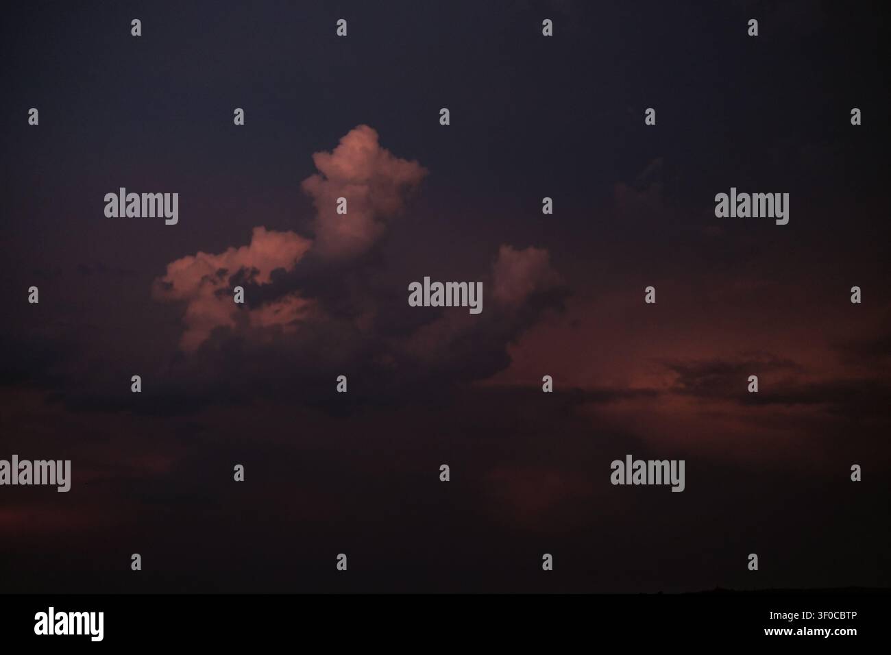 Beautiful  pink sunset sky and clouds Stock Photo