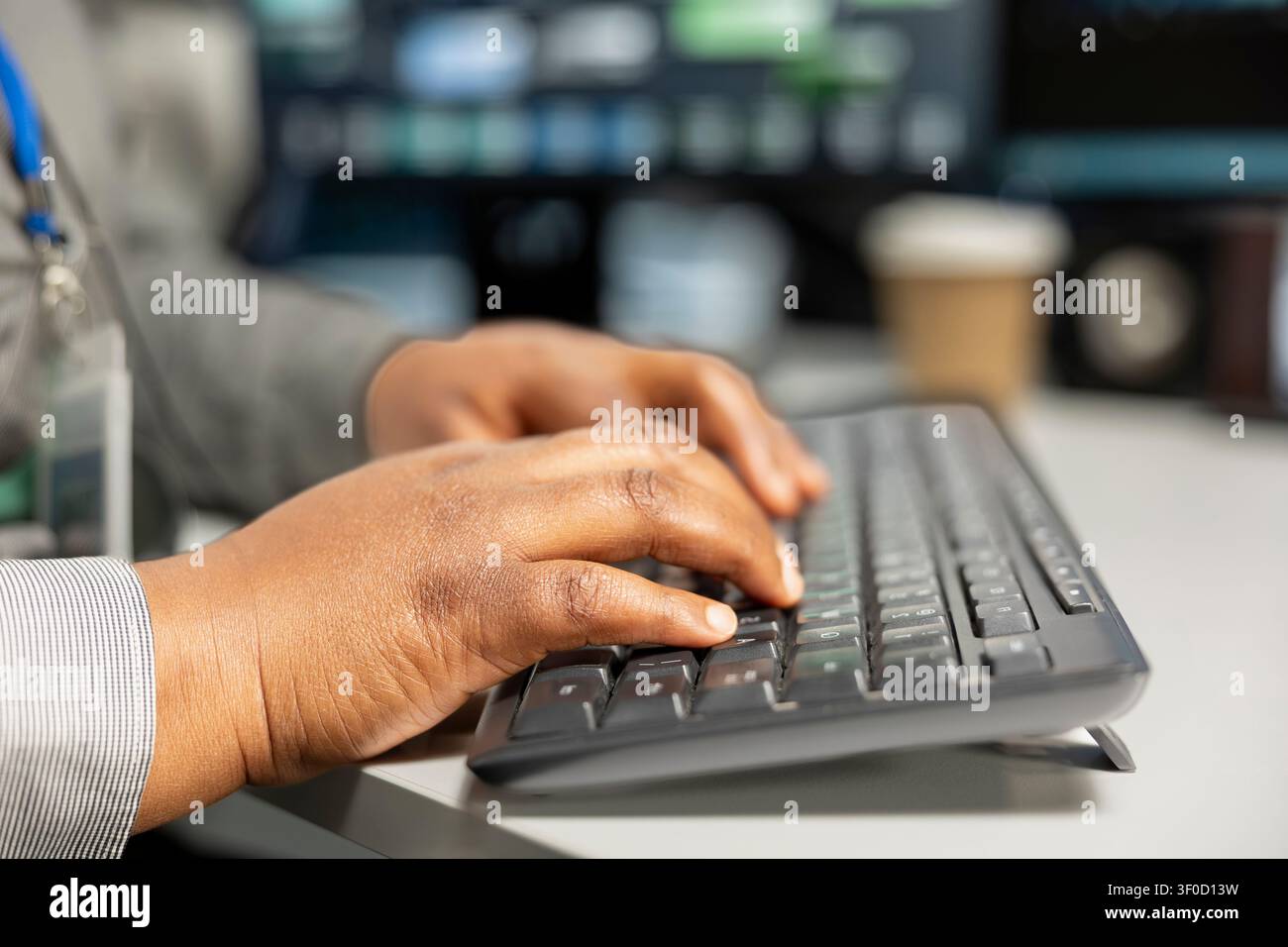 Data center software developer deploys data backup solutions, managing server storage and supporting reliable recovery. Stock Photo