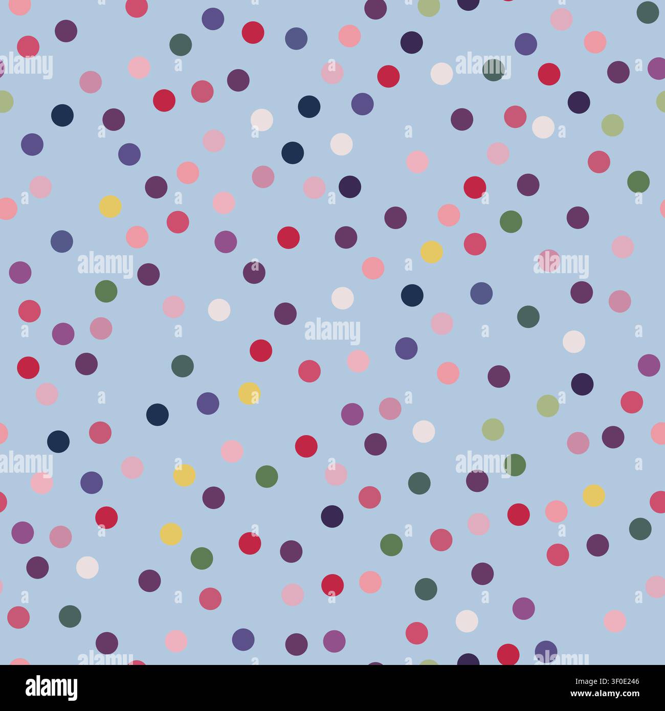 Light Blue Colorful Polka Dot Confetti Stock Vector