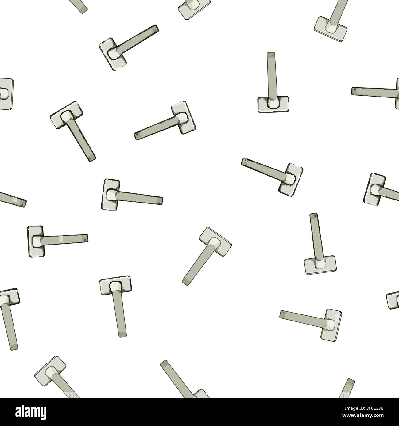pattern Modern metallic window handle providing practical function for opening and closing windows, enhancing home security and ventilation in residen Stock Vector