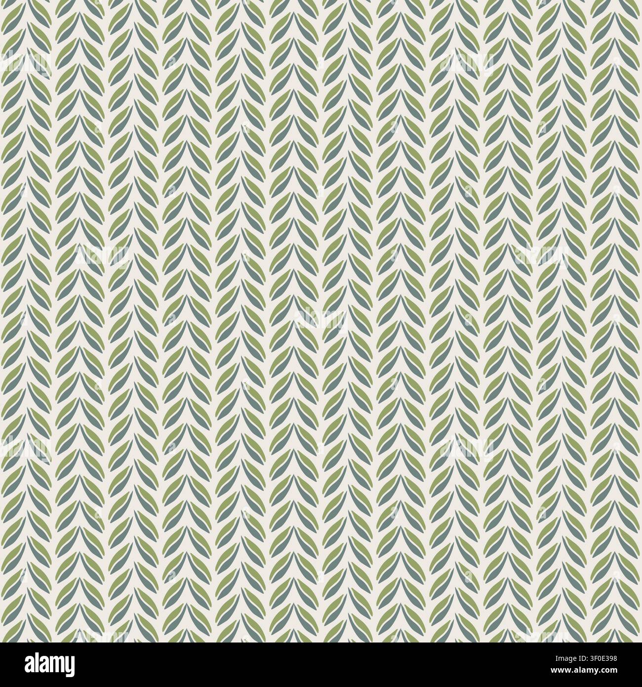 Green Botanical Leaf Chevron Vector Art Stock Vector