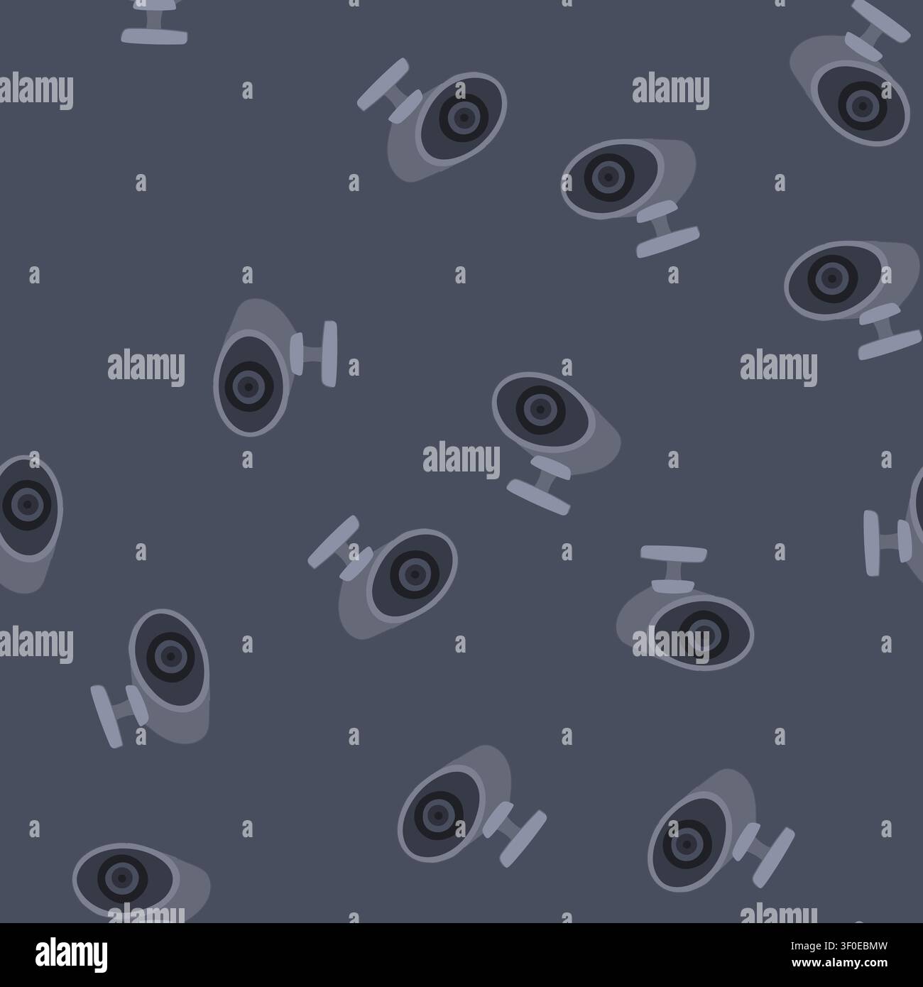 pattern system ip camera cartoon. technology control, cam guard, internet equment system ip camera sign. seamless vector illustration Stock Vector