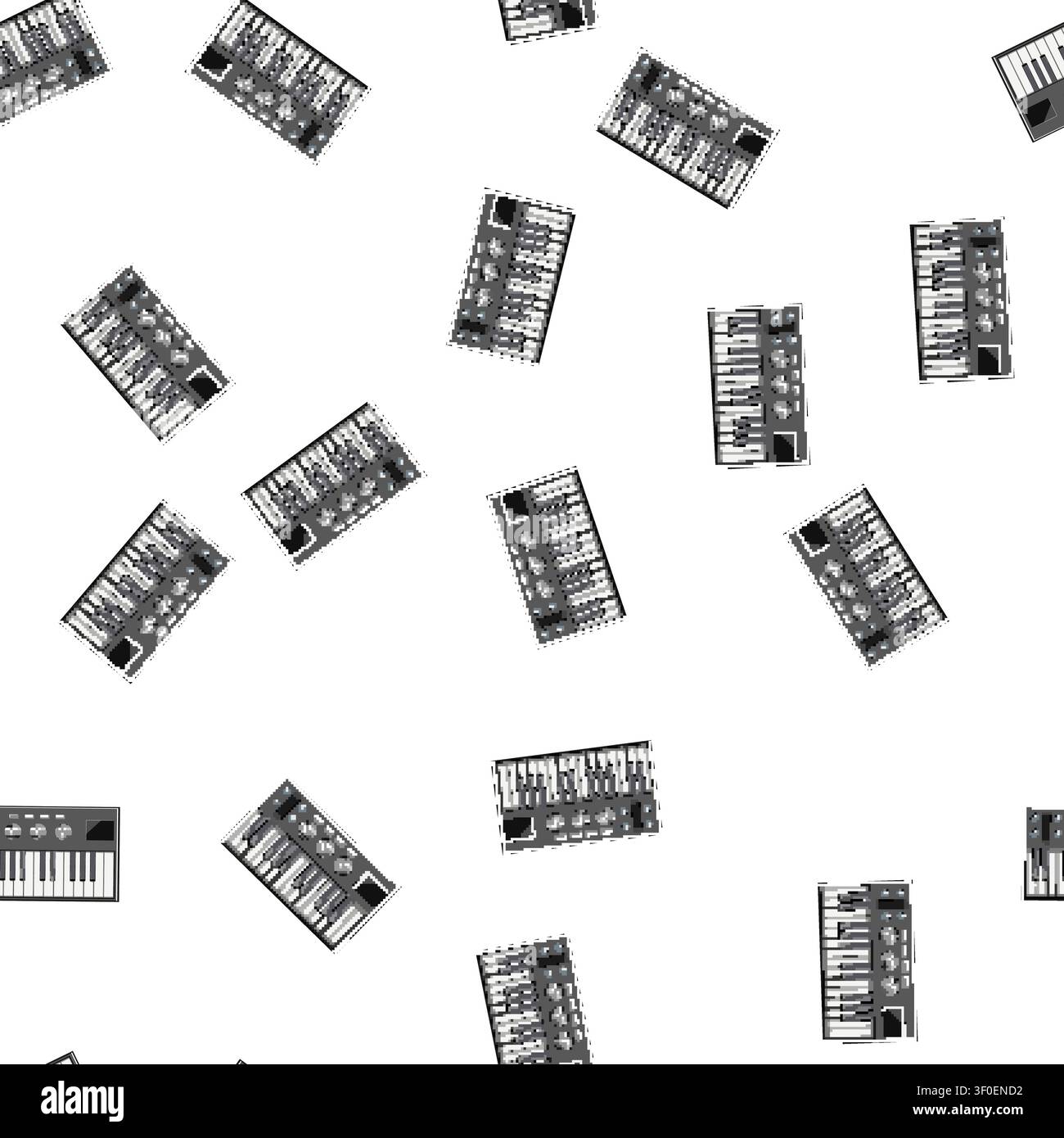 pattern studio synthesizer audio cartoon. studio synthesizer audio sign vector Stock Vector