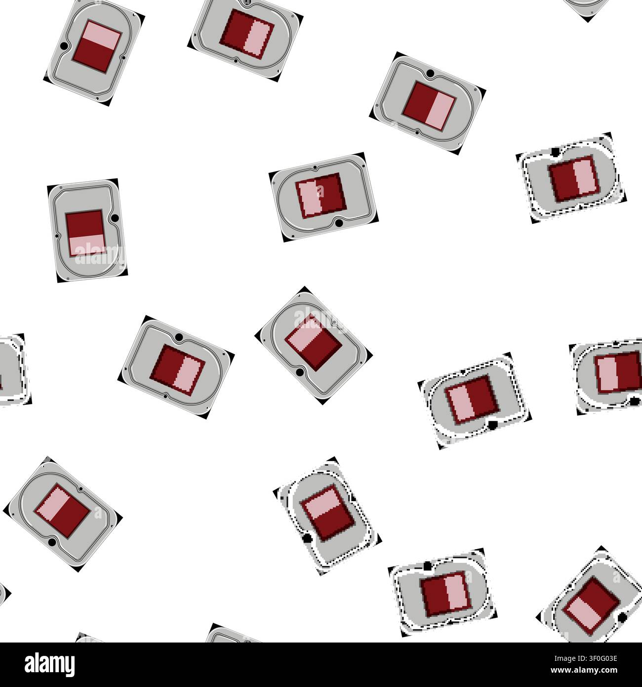 pattern storage hard drive cartoon. computer data, backup memory storage hard drive sign vector Stock Vector