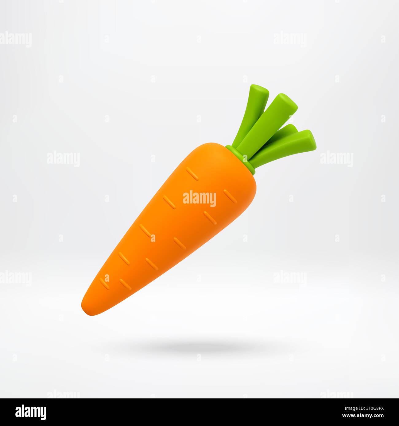 Carrot 3d icon fresh vegetable Stock Vector