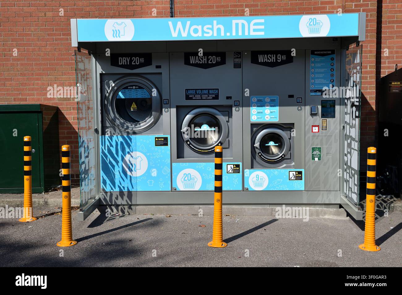 Wash Me Outdoor Laundry Washing Machines , UK Stock Photo