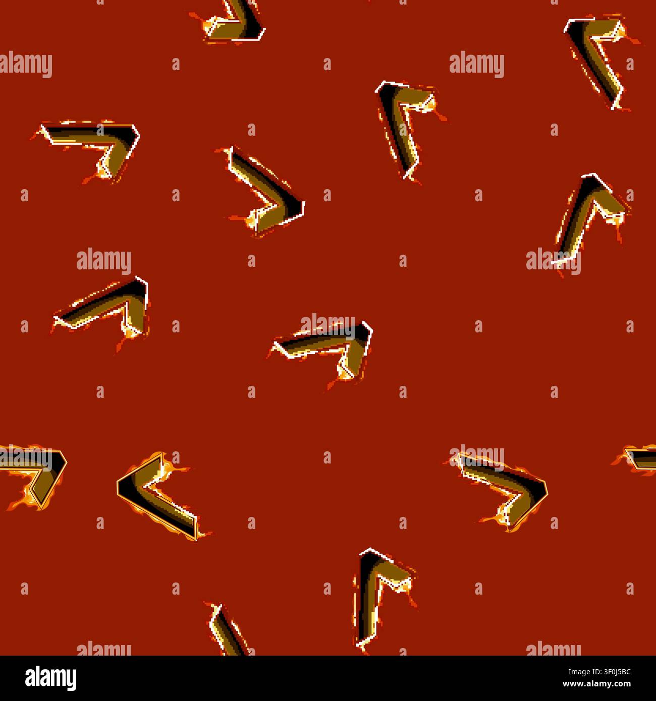 seamless pattern menu fire game button cartoon. kit play, bar spaceship, robot 2d menu fire game button sign vector Stock Vector