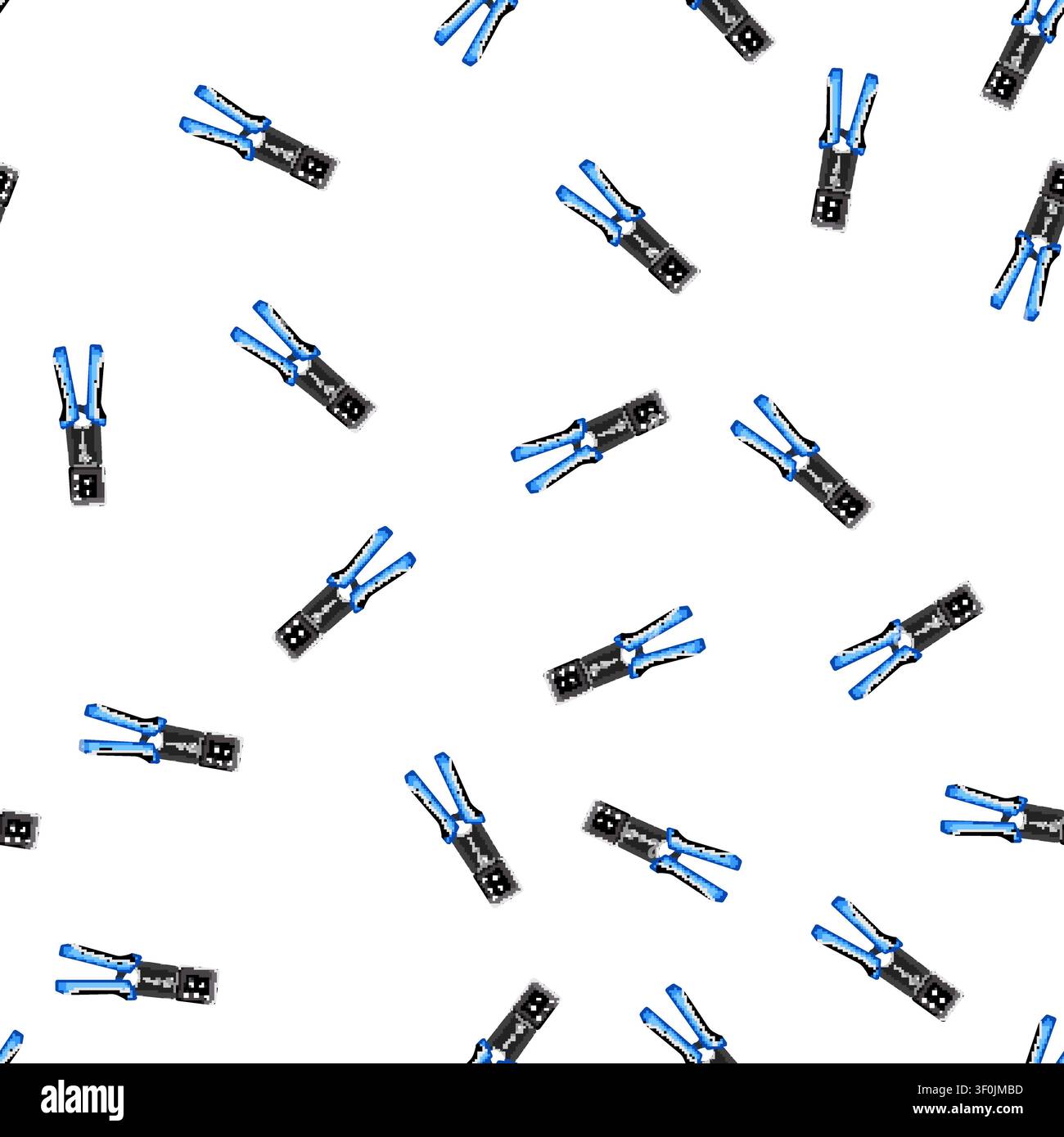 pattern technology crimper tool cartoon. industry wire, pliers computer technology crimper tool sign vector Stock Vector