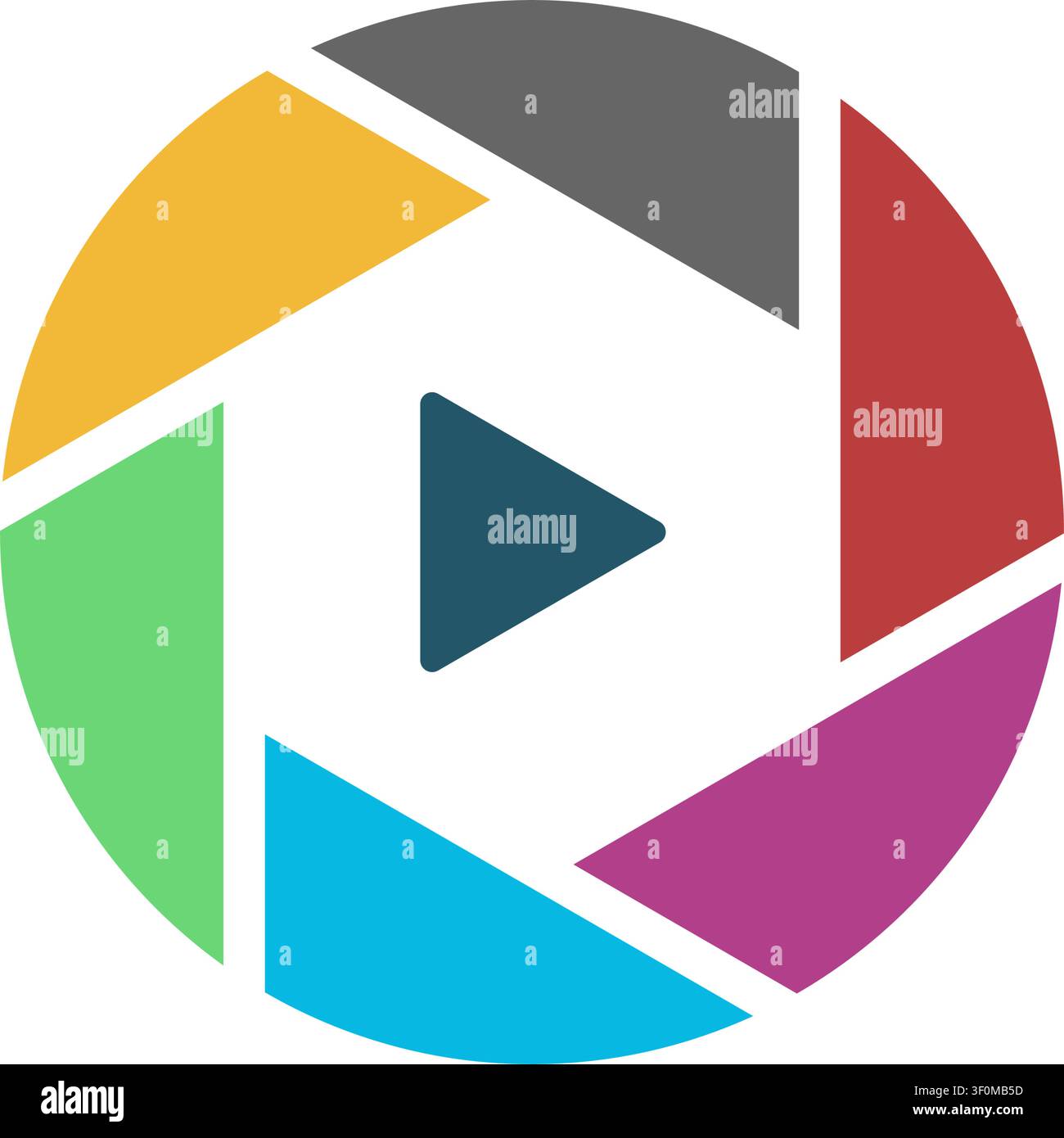 Minimalist camera logo for multimedia branding application Stock Vector