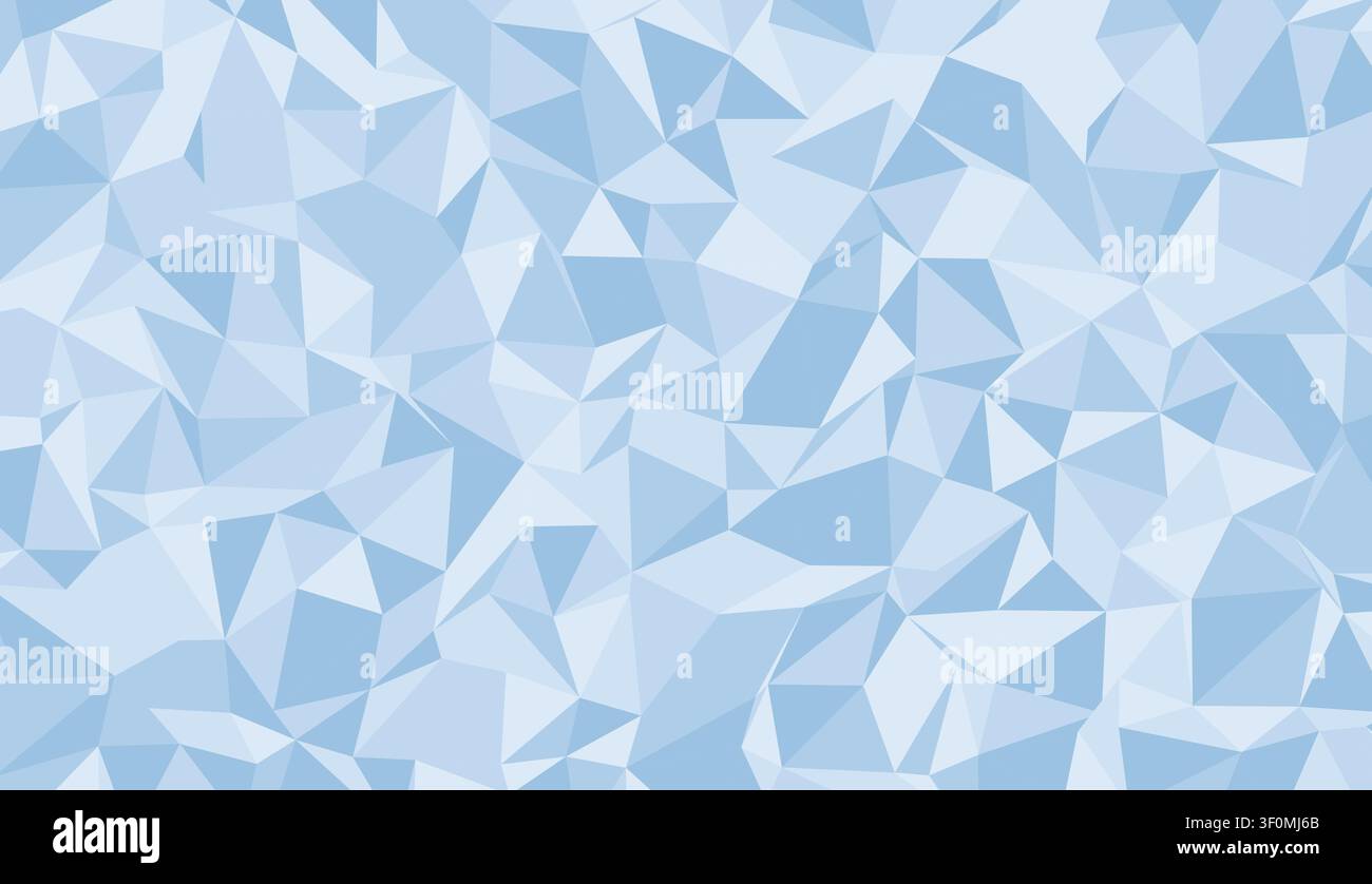 Light blue polygonal low poly abstract background with geometric triangle pattern in vector Stock Vector