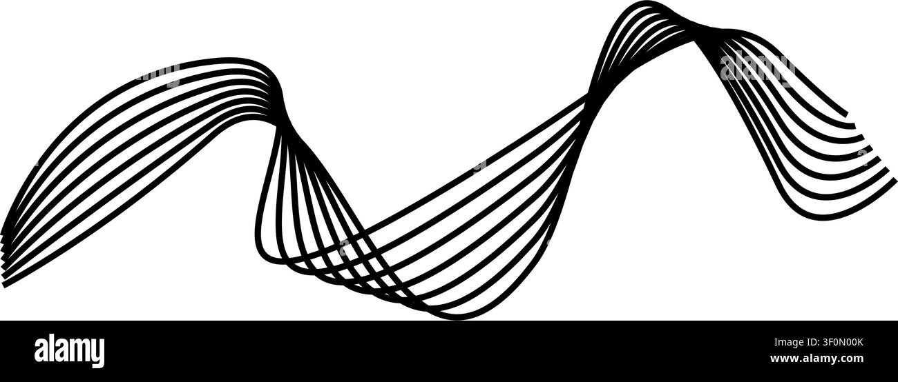 Abstract signal waves forming rhythmic pattern background Stock Vector