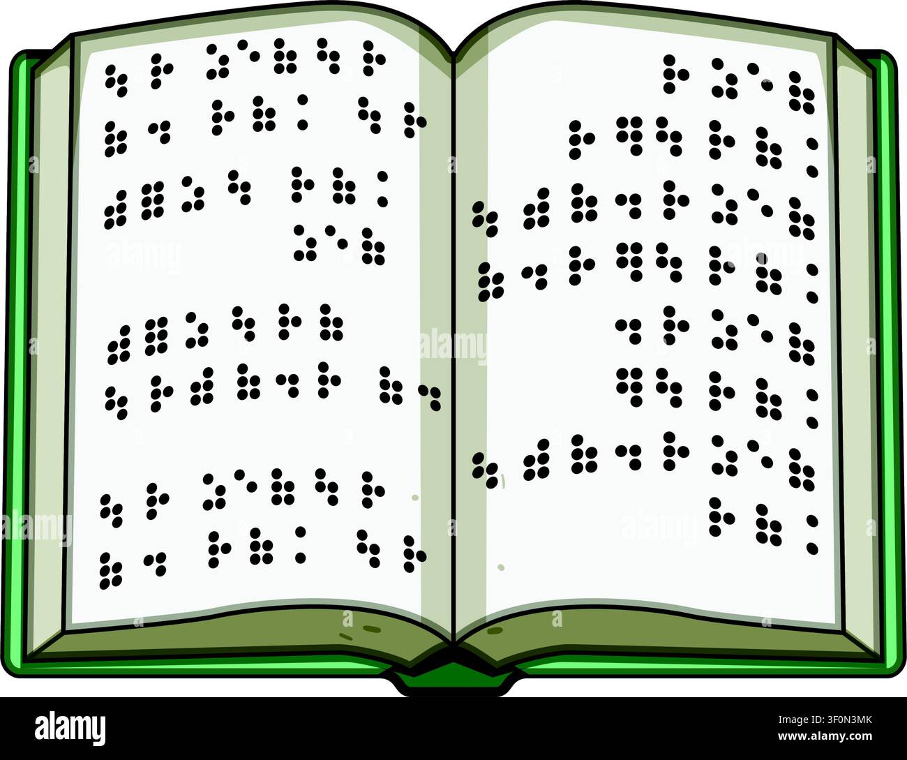 Open braille book delivering accessible learning and inclusion Stock Vector
