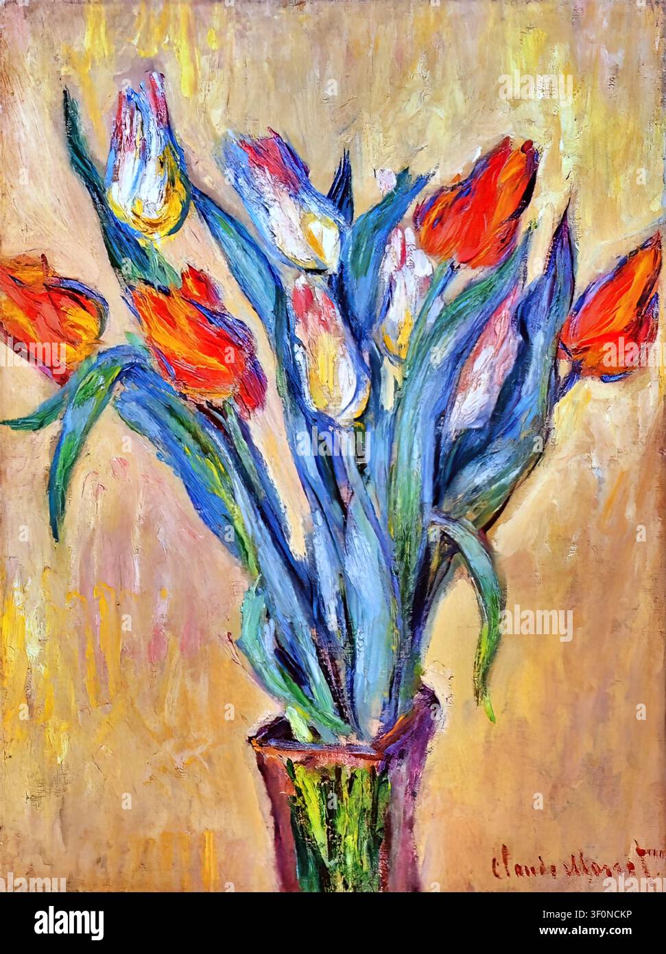 Claude monet tulip fields at sassenheim hi-res stock photography