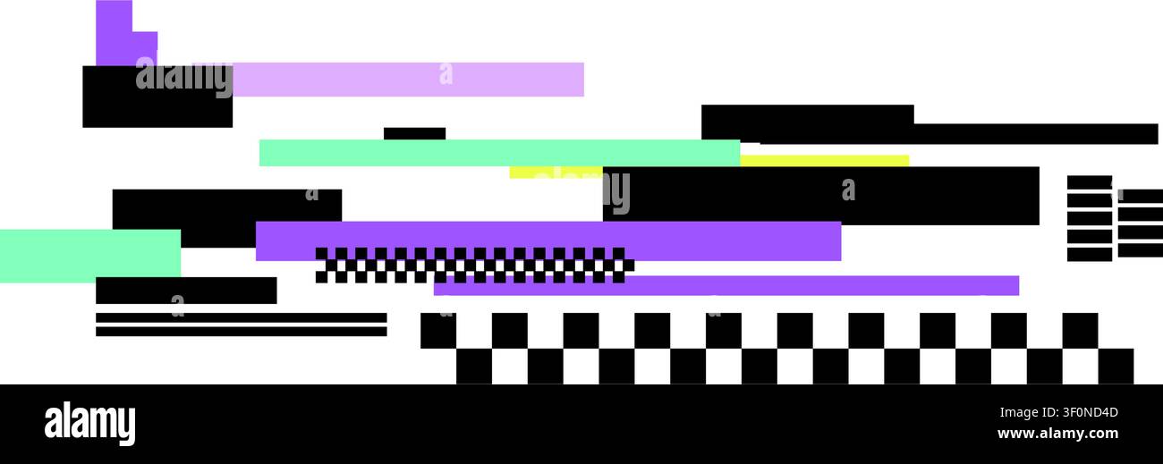 Digital glitch pixel pattern creating abstract noise effect Stock Vector