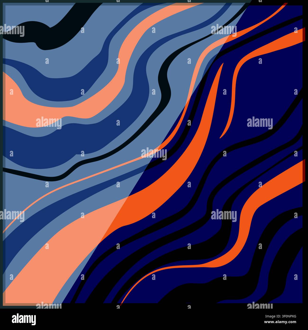 Abstract fluid marble texture creating organic pattern Stock Vector