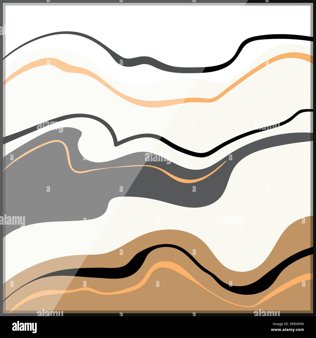 Abstract fluid marble texture creating elegant background Stock Vector