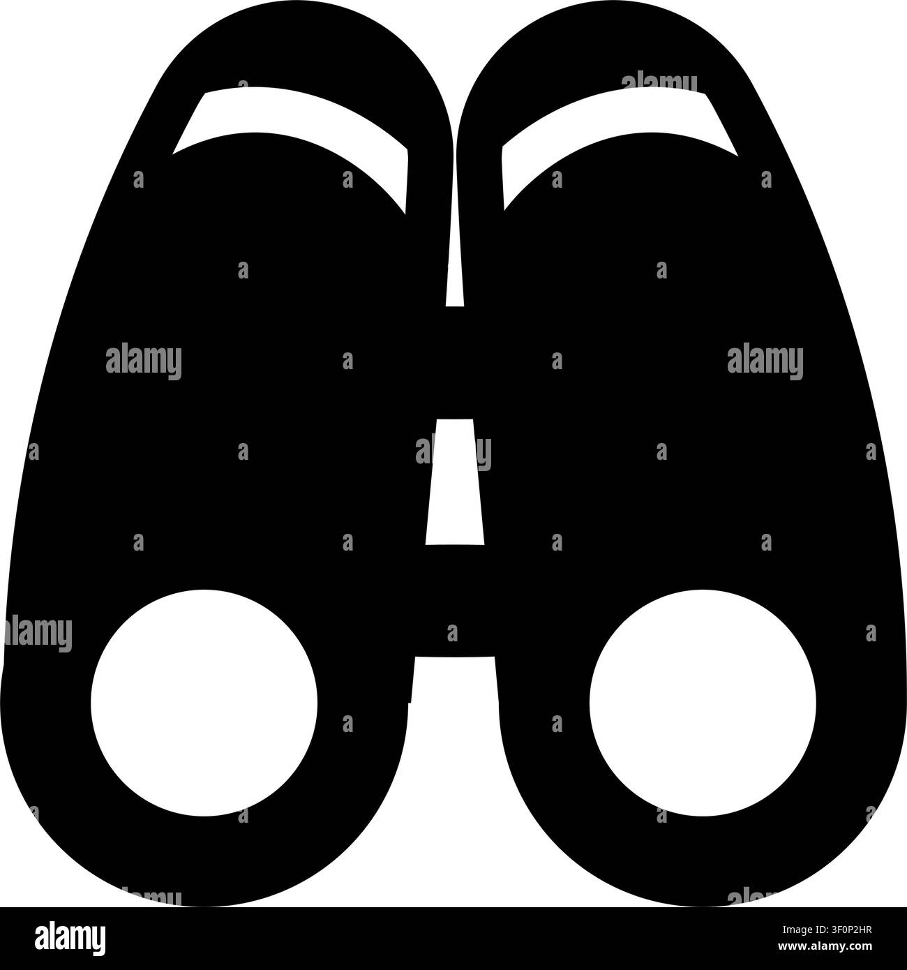 Binoculars Icon, Optical Instrument, Magnification, Viewing Tool Stock Vector